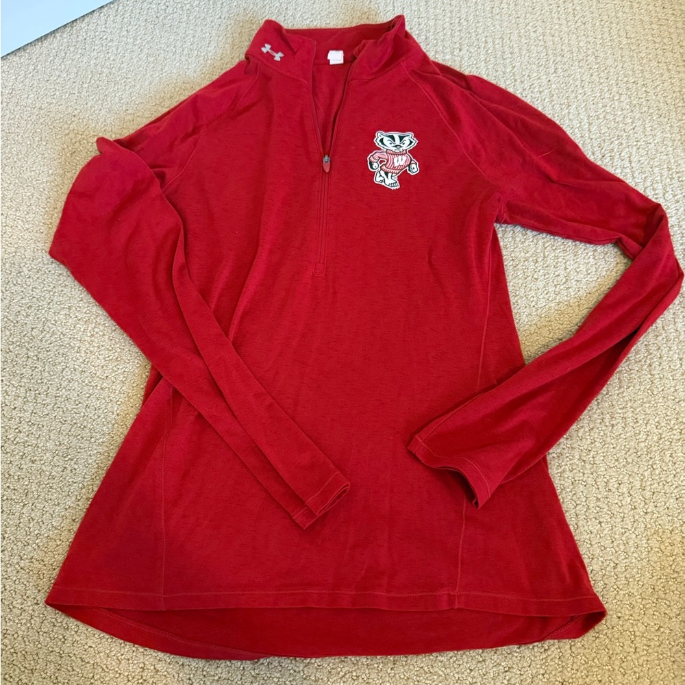 Under Armour Women's Red Quarter-Zip Sweatshirt